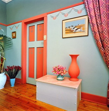 Do some Stenciling in your hallway