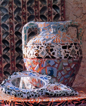 Mosaic urn